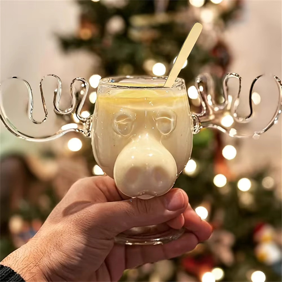 APWIKOGER Weihnachtselch Glas Tasse in Transparent, 240 ml - Bild 5