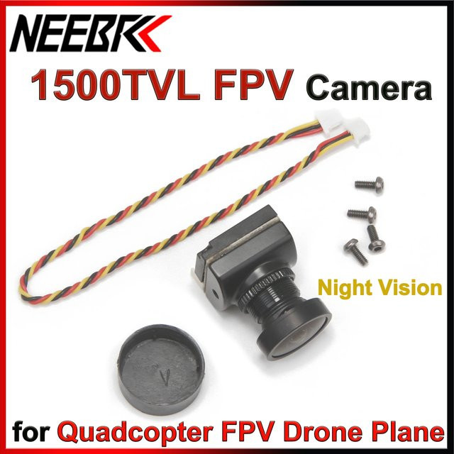 NEEBRC FPV Nachtsicht Kamera NTSC/PAL mit 1500TVL für RC Quadcopter, Racing Drone und Flugzeuge, Farbe: Schwarz - Bild 1