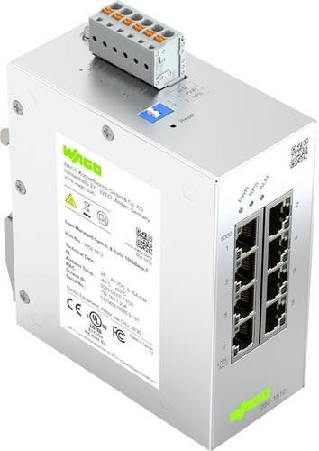 WAGO 852-1812 Netzwerk Switch mit 8 Ports und 1 Gbit/s Ethernet/LAN in Silber - Bild 1