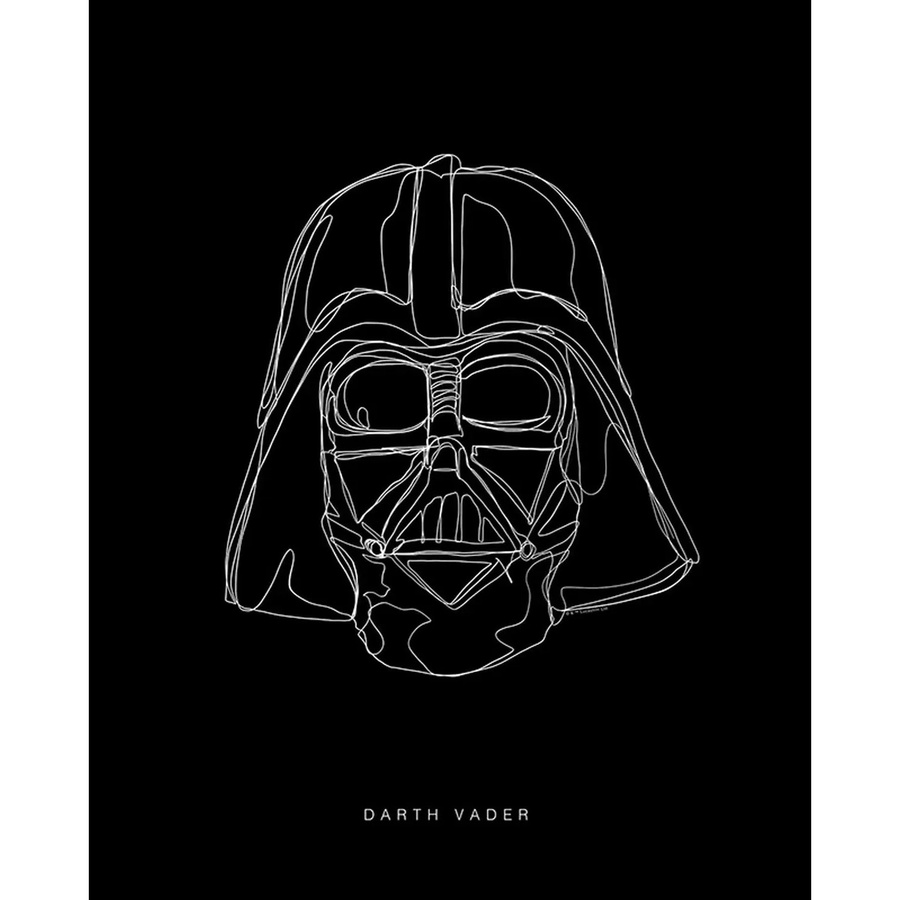 Disney Star Wars Darth Vader Wandbild Komar Schwarz-Weiß B: 40 cm, H: 50 cm - Bild 2