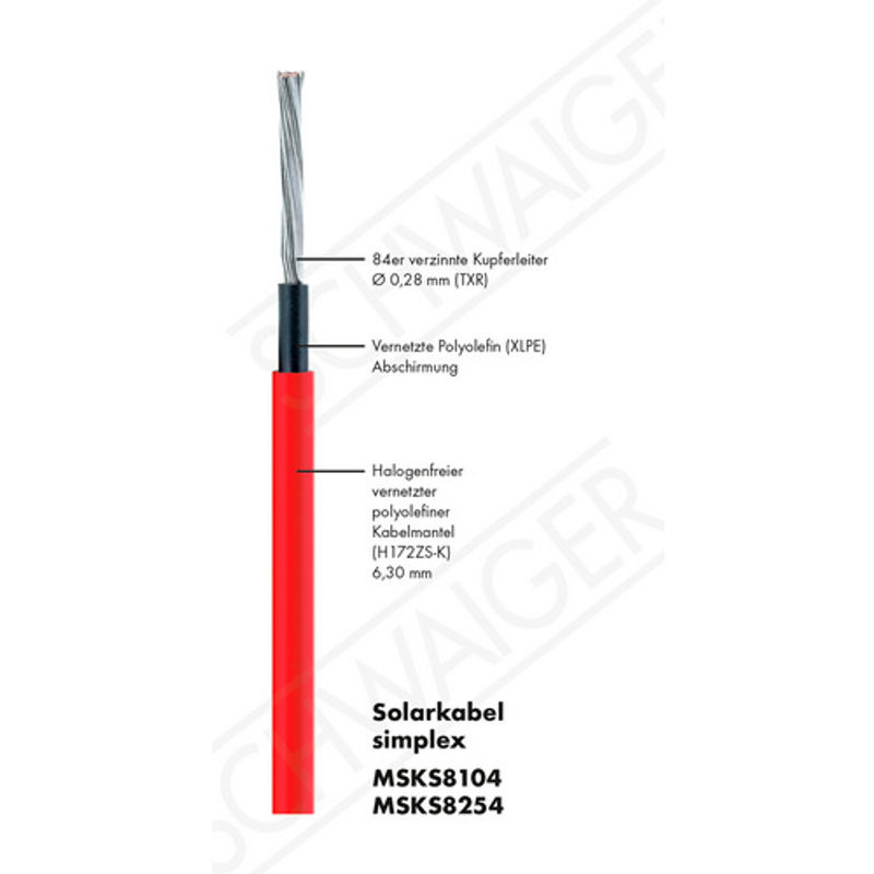 Schwaiger Silikon-Kupfer-Kabel in Rot, 100 m - Bild 2