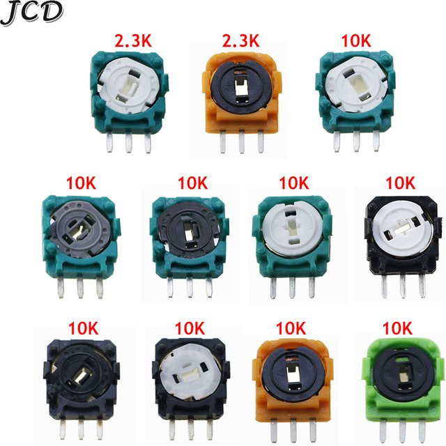 JCD 2 Stück 3D Analog-Mikroschalter-Sensor Potentiometer für PS4 PS5 und Xbox One Controller Thumbstick-Achsen-Widerstände - Bild 1