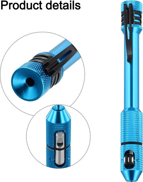 ANENG TIG-Schweißstift-Stabhalter aus Aluminiumlegierung in Blau für 1,0-3,2 mm Drahtvorschub mit Taschenclip - Bild 1