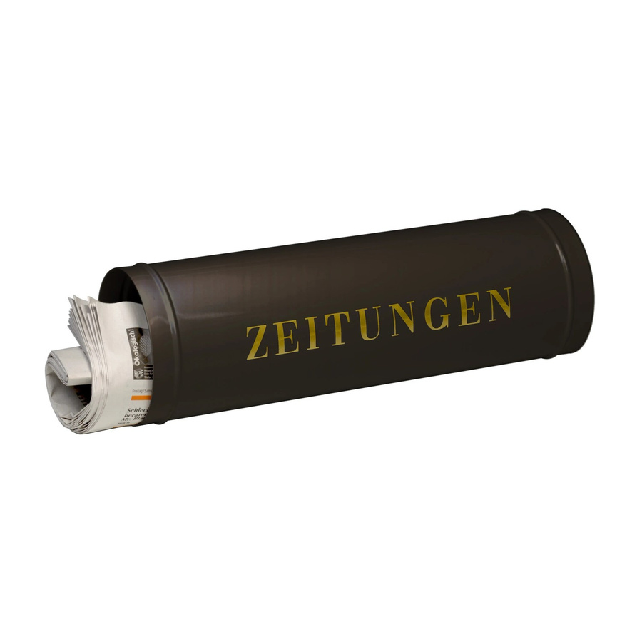 Burg Wächter Zeitungsrolle 800 BR aus Stahlblech in Braun - Bild 2