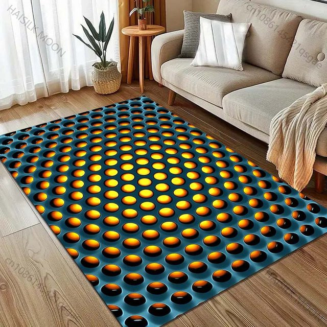 UQIDEHOME Personalisierter 3D Teppich mit Punktdruck in Multicolour, B/B: 80 x 140 cm - Bild 1