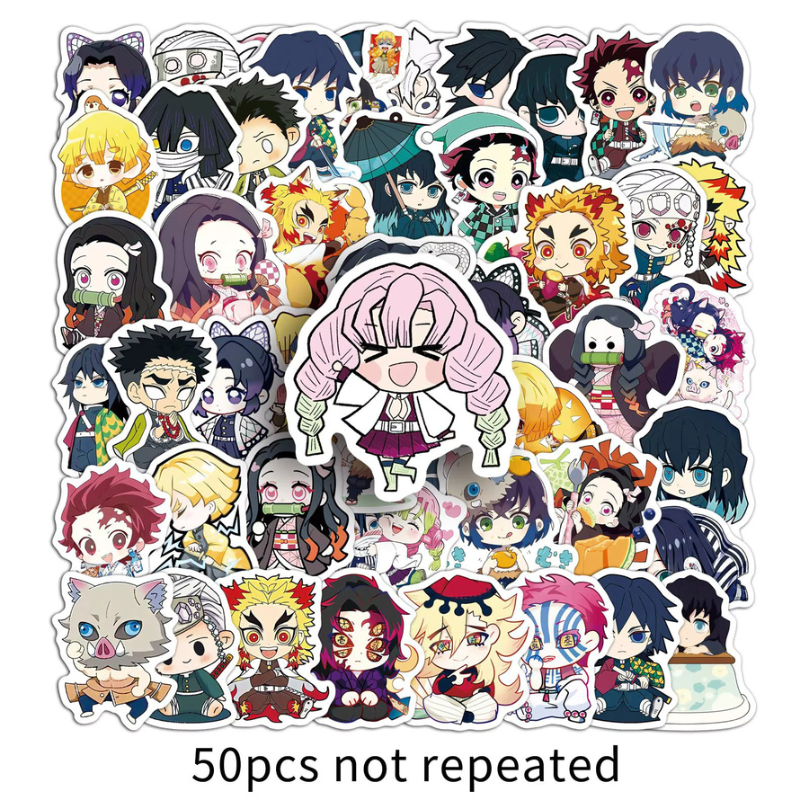 Bandai Demon Slayer Chibi Anime-Aufkleber, 50-teiliges Set, bunt - Bild 4