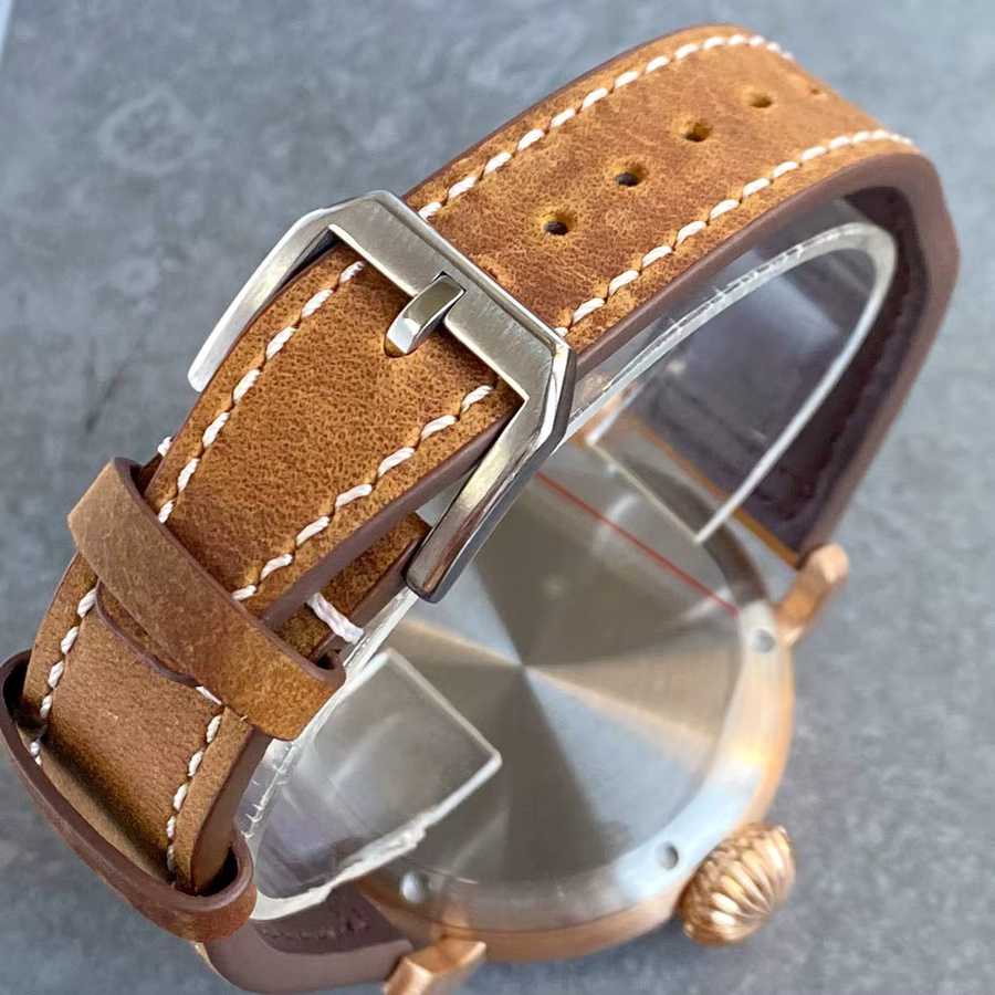Tandorio Taucheruhr, Automatik, Bronzegehäuse, 47 mm, Leder, Herren - Bild 2