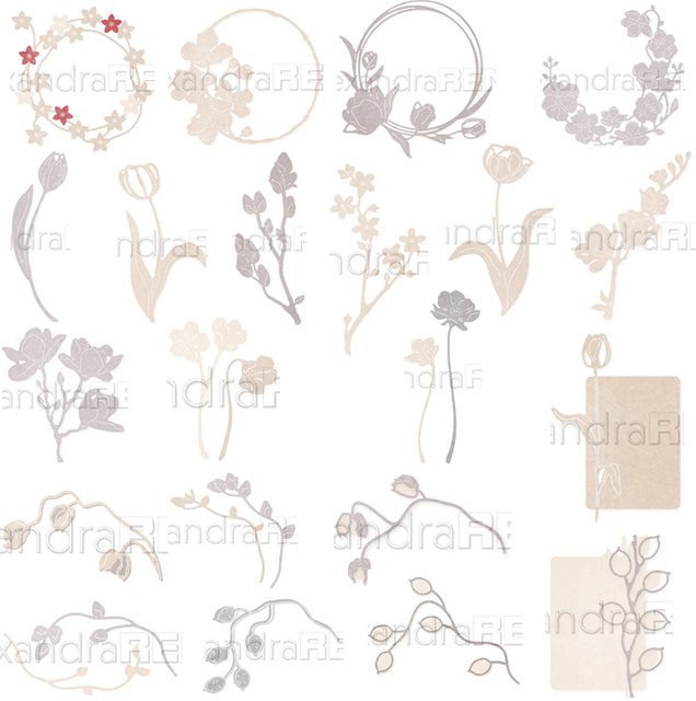 Piggy Craft Metall-Stanzformen für Bastelarbeiten mit Oster-Blumen und Blättern für Scrapbooking und Papierarbeiten - Bild 1