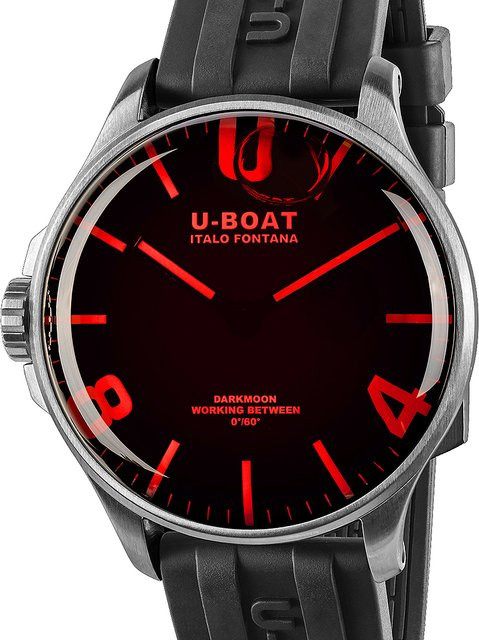 U-Boat Armbanduhr, Quarz, Edelstahl, 44 mm, Schwarz, Herren - Bild 1