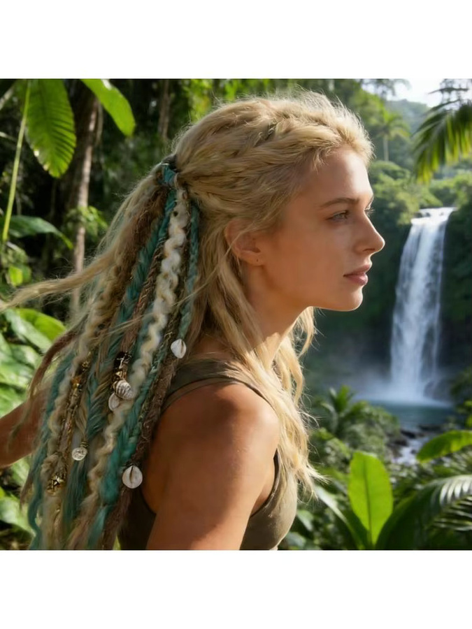 JAVRICK Haargummi, geflochten, elastisch - Bild 4