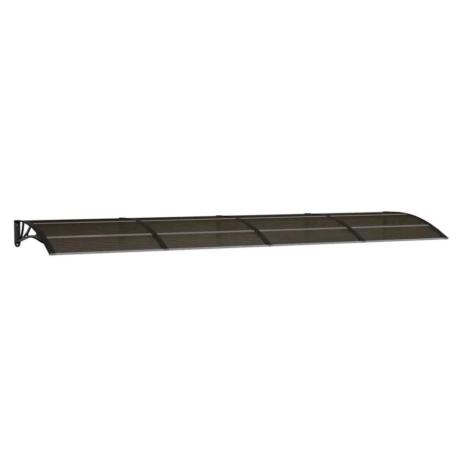 vidaXL Türvordach aus Polycarbonat in Schwarz, Breite: 400 cm, Tiefe: 100 cm - Bild 2