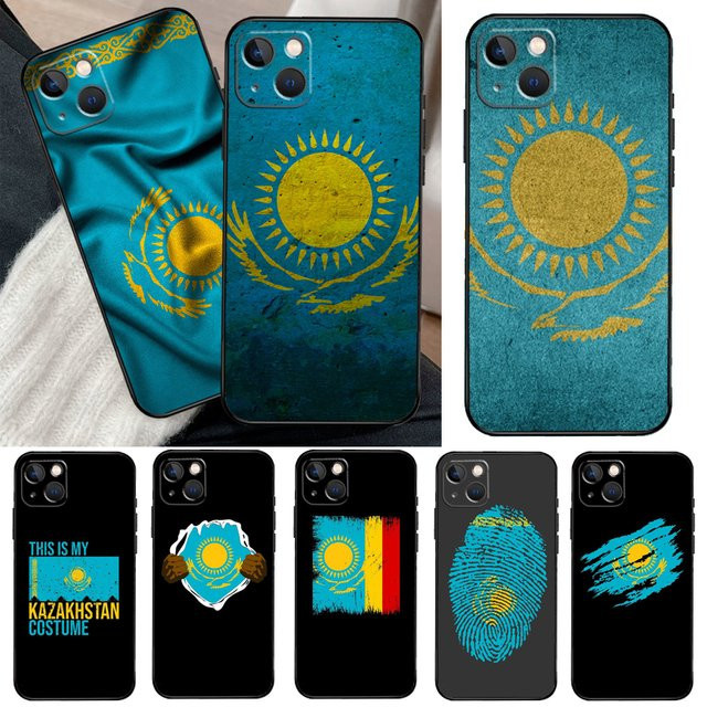Xiaomi Handyhülle mit Kasachstan-Flaggen-Design in Blau und Gelb für verschiedene Modelle wie Xiaomi 17 15 14 13T 14T POCO F8 F7 F6 Pro Max - Bild 1