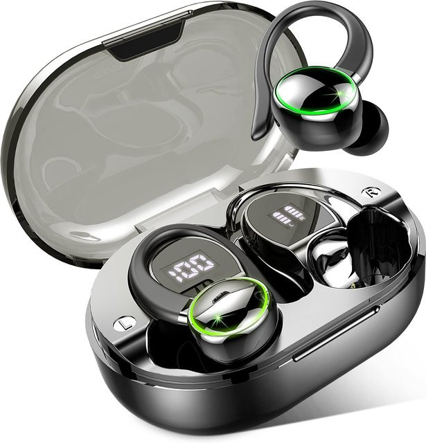 Drsaec Kabellose In-Ear Bluetooth 5.3 Ohrhörer mit Stereo-Bass und Geräuschunterdrückung, IP7 wasserdicht, Schwarz - Bild 1