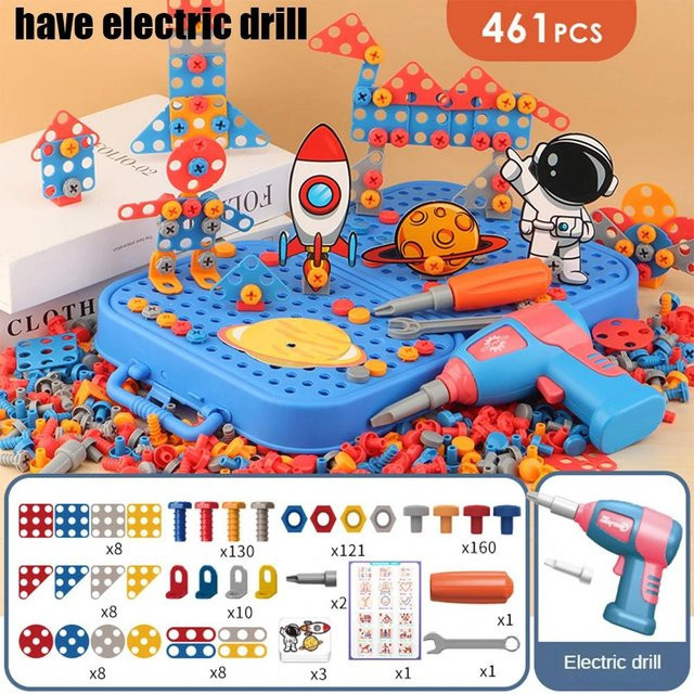 Yiran toy Werkzeugkasten Elektrische Bohrmaschine, 3D Puzzle, ab 3 Jahre - Bild 1