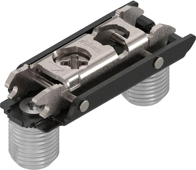 Blum Exzenter-Montageplatte Clip Onyx Gerade aus Stahl in Anthrazit mit 0 mm Distanz - Bild 1