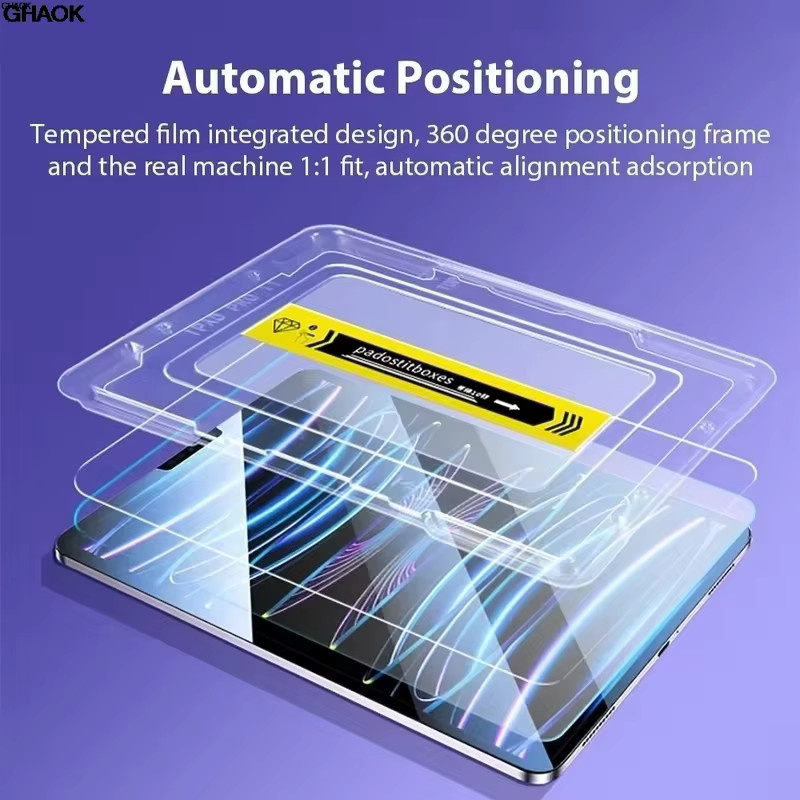 HD Displayschutzfolie aus gehärtetem Glas für Apple iPad Air, Pro, Mini und iPad Generationen, transparent - Bild 2