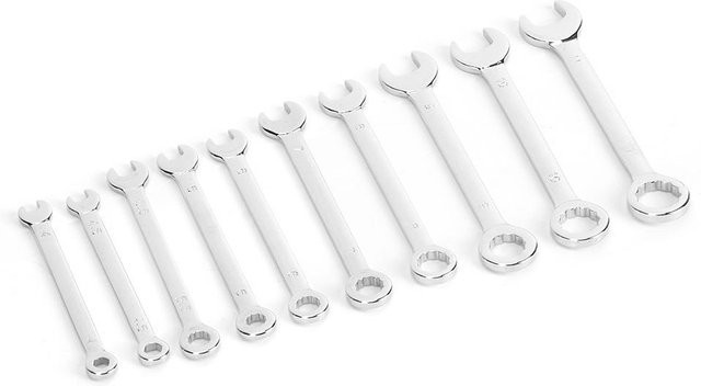 TOMTOP JMS 10-teiliges Mini Schraubenschlüssel-Set aus Stahl, Ringmaulschlüssel mit Zwölfeck- und Pentalobe-Öffnung, Metrisch, Weiß - Bild 1