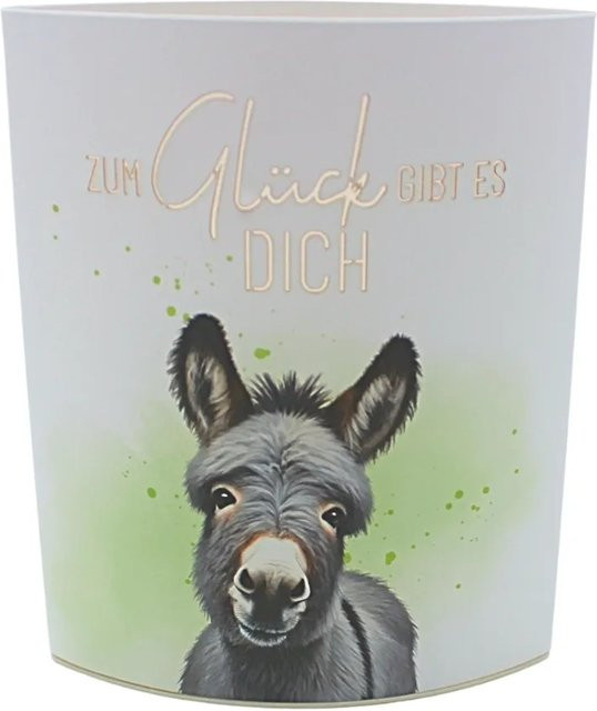 Dekohelden24 Dekolicht mit Esel Motiv in Teegrün, batteriebetrieben mit Timer, B/T/H: 13 x 5 x 16 cm - Bild 1