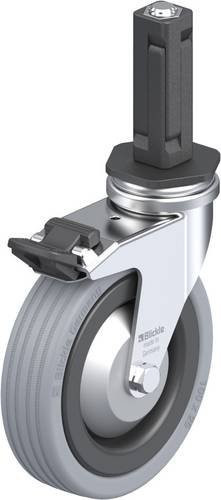 Blickle Lenkrolle LRA-VPA 100G-FI-FA-EV02 mit Feststeller, Rad-Durchmesser: 100 mm, Tragfähigkeit: 70 kg, Farbe: Grau/Schwarz - Bild 1