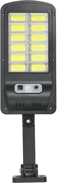 TOMTOP JMS Solar-Straßenwandleuchte in Schwarz mit LED, IP65 wasserdicht, 6000 K Kaltweiß, inklusive Bewegungsmelder und Dämmerungssensor für den Außenbereich - Bild 1