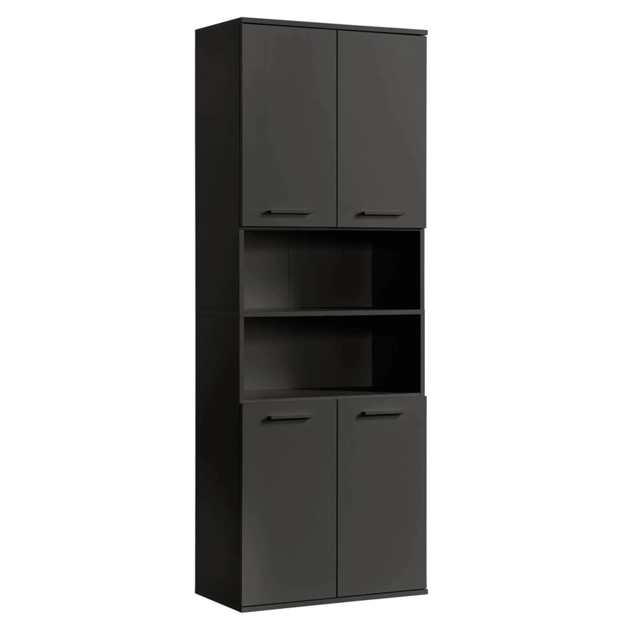mokebo Bad Hochschrank Der Kapitän in Anthrazit, H x B x T: 180 x 65 x 34 cm - Bild 2