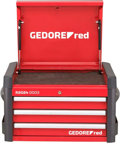 GEDORE red Werkzeugkiste WINGMAN 3 SF mit Deckel und 3 Schubladen, rot/schwarz - Bild 1