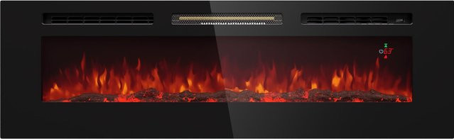 Klarstein Galeras 152 Elektrischer Wandkamin 1800W LED Schwarz B: 152,5 cm, H: 47 cm, T: 13 cm - Bild 1