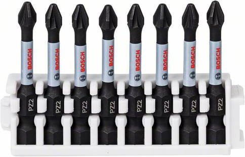 Bosch Kreuzschlitz-Bit Pozidriv PZ 2 in Schwarz aus Stahl, Antrieb 1/4 Zoll (6,3 mm), Länge: 50 mm - Bild 1