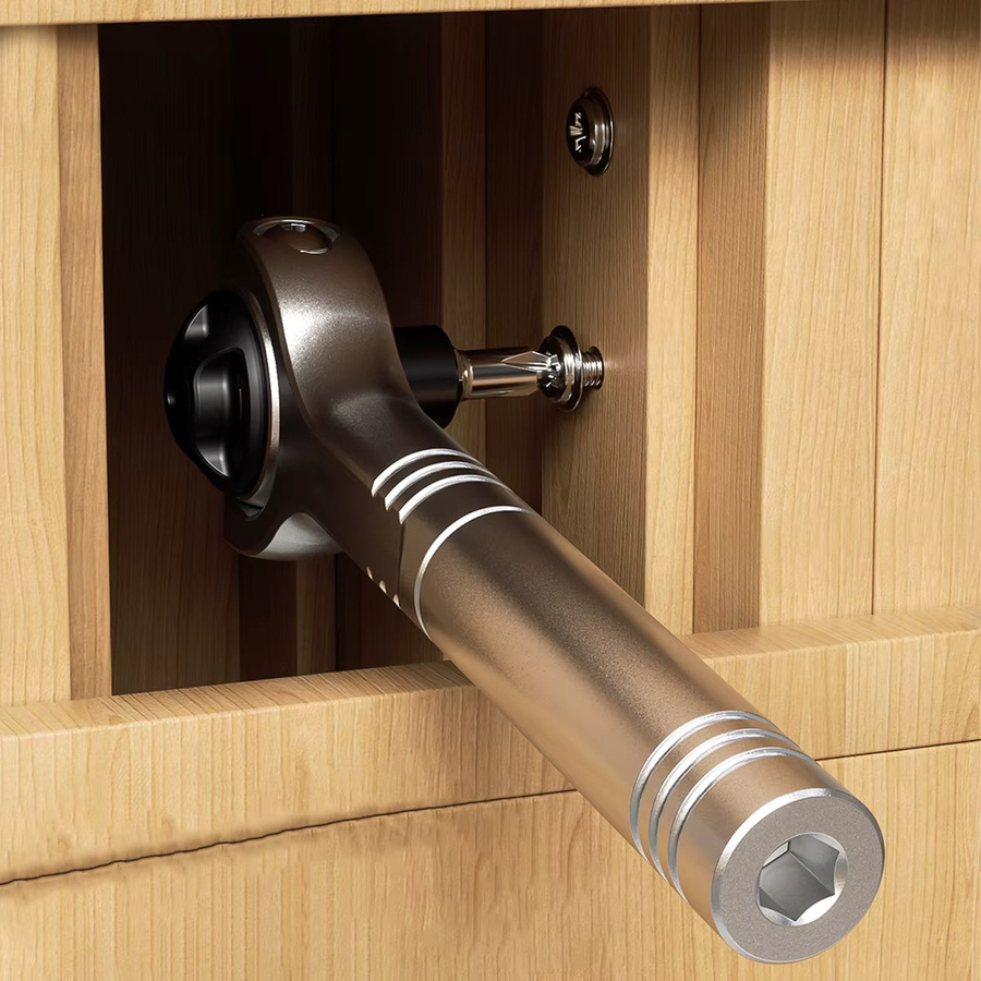 NIUXIANG Magnetischer Ratschenschraubendreher-Satz mit universellem Steckschlüssel-Bit-Set in Silber - Bild 3