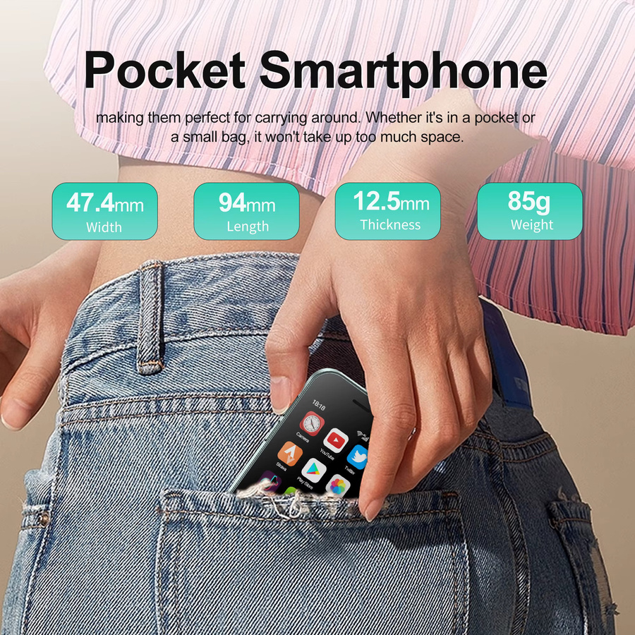 SERVO KING9000 Mini-Smartphone Schwarz mit 4G LTE, Android-System, 16 GB ROM, WiFi und 3.0 Zoll Display - Bild 6