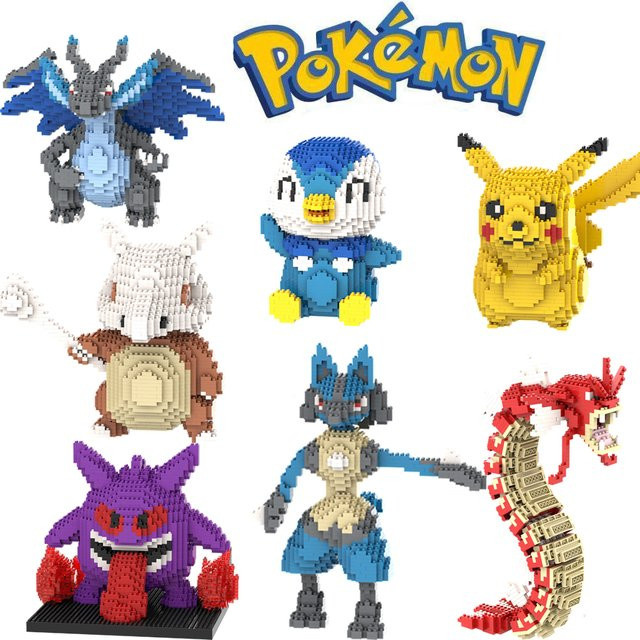 Keeppley Mini Bricks Pokémon Baustein Set mit verschiedenen Figuren wie Pikachu, Charizard und Gengar für Kinder - Bild 1