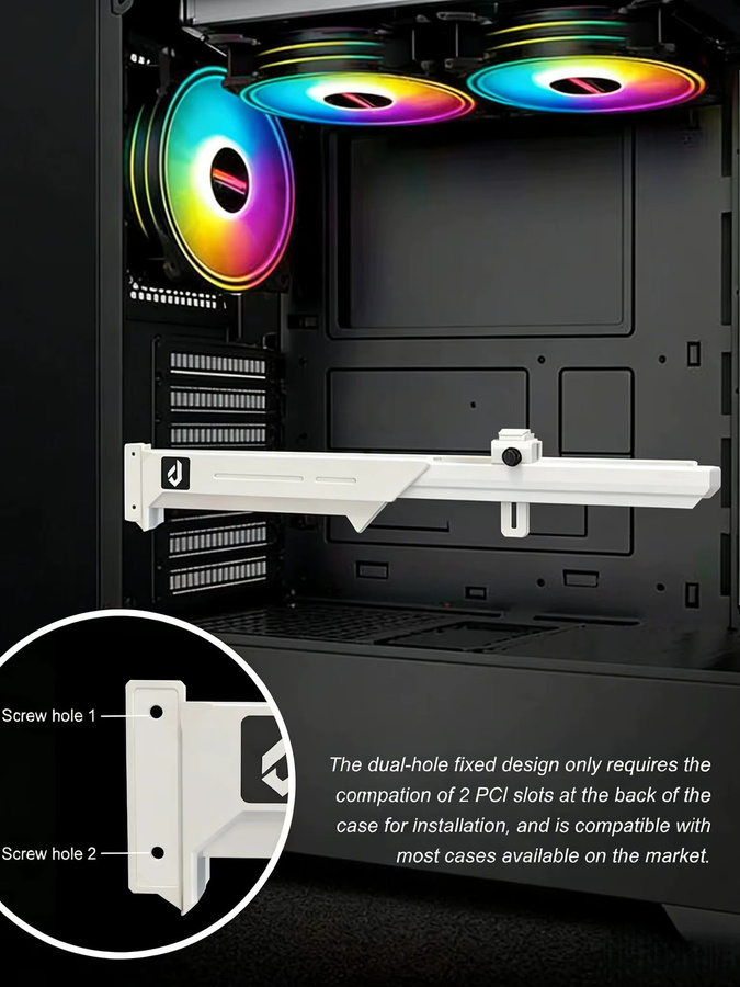 CX FUTRUE Verstellbare GPU-Anti-Sag-Halterung aus Zinklegierung in Schwarz - Bild 5
