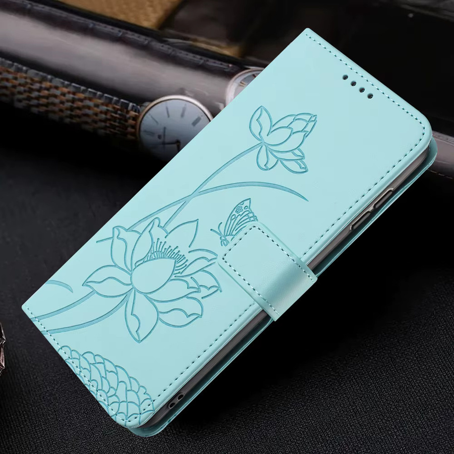 Lotus Leder Handyhülle für Samsung Galaxy A-Serie A17 A07 A56 A36 A26 A16 A55 A35 A25 A15 A54 A34 A24 A14 Flip Back Cover - Bild 2