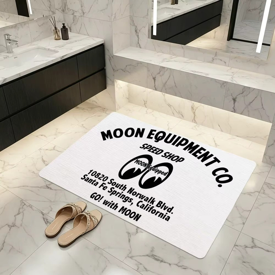 Schnelltrocknende Bodenmatte aus Diatomeenerde von M-Mooneyes in Weiß, rechteckig und multifunktional - Bild 2