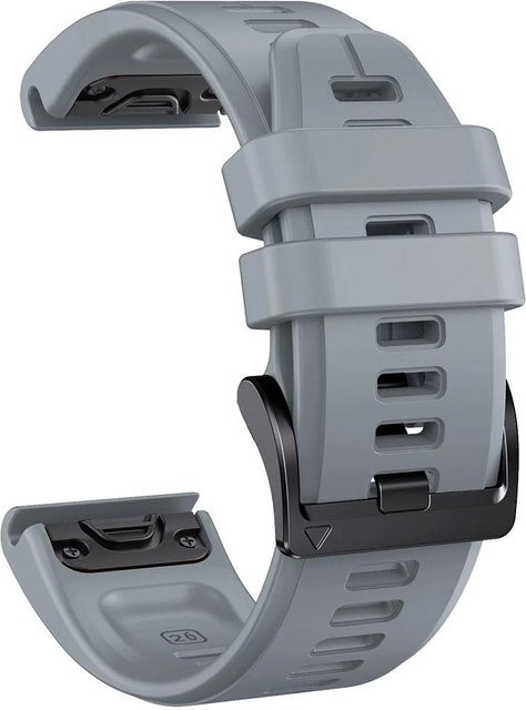 Uhrenarmband Silikon, 26 mm, grau, Unisex - Bild 1