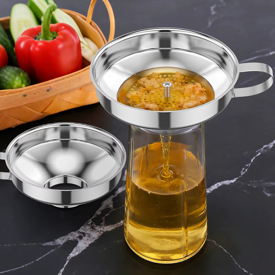 3-teiliges Trichter-Set von Willstar aus Edelstahl in Silber für Einmachgläser, Öl und Gewürze - Bild 3