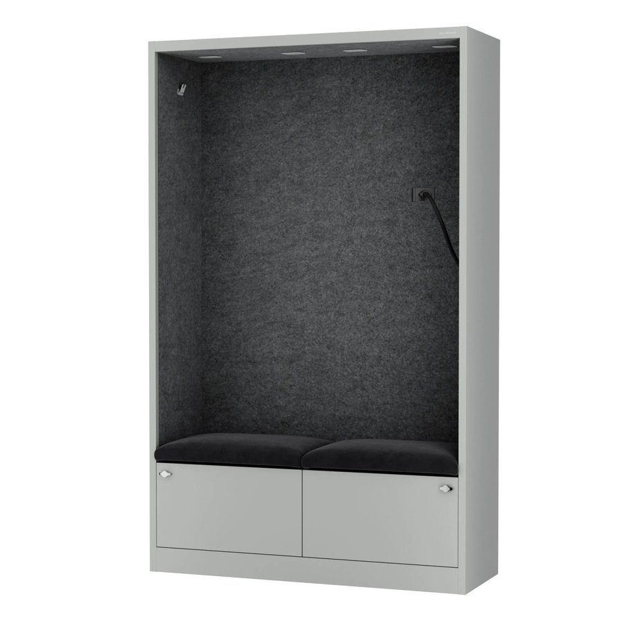 JAN NOWAK Büroschrank SALLY MentalBox mit Gesprächsplatz und Akustik-Ruhezone in Dark Graphite Grau - Bild 2