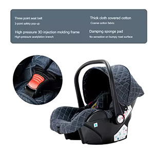 Luourzme 3-in-1 Kinderwagen mit Autositz und Buggy, faltbar, Grau - Bild 6