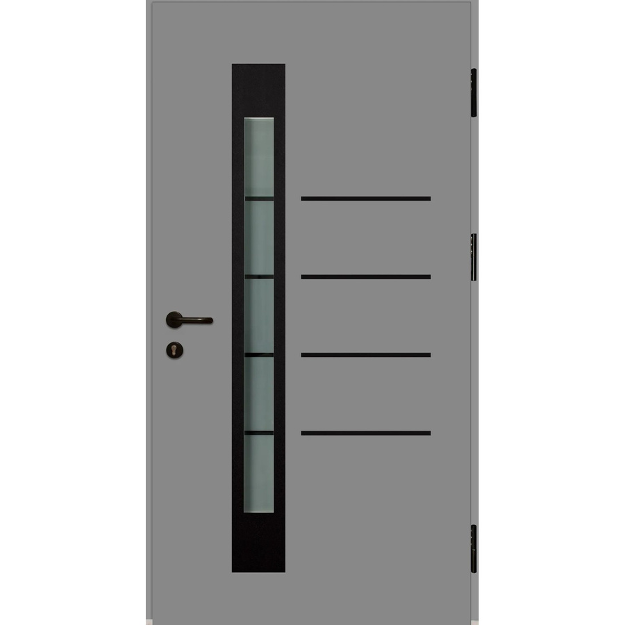 Splendoor Thermospace Sicherheits-Haustür Berlin Prime RC2K in Grau mit Glaseinsatz, Rechtsausführung, B: 100 cm, H: 210 cm - Bild 2