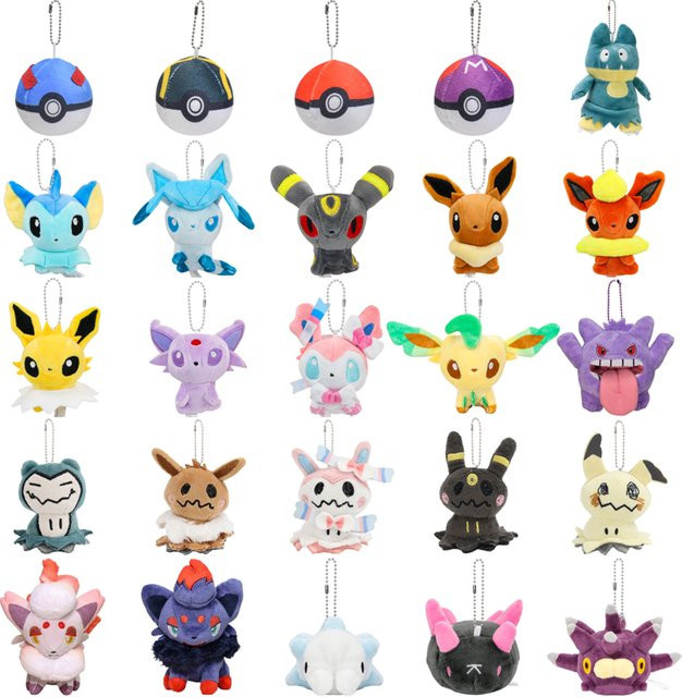 TAKARA TOMY Pokémon Q-Version Plüsch-Spielzeug Schlüsselanhänger - Bild 1