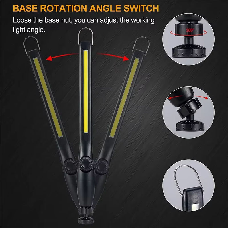 NEWBIRTH COB Tragbarer LED-Arbeitsscheinwerfer Magnetisch Schwarz für Autoreparatur, Garage und Zuhause - Bild 4