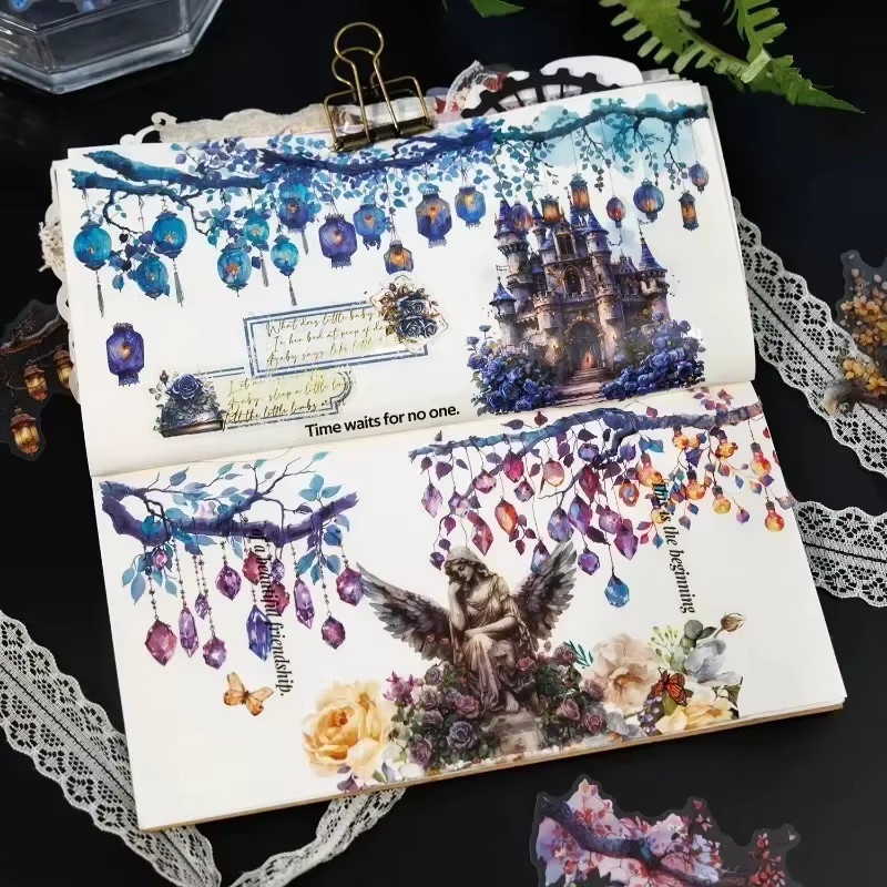 16 Stück PET-Aufkleber mit Leuchtmotiv für Scrapbook und Tagebuch, Mehrfarbig - Bild 2