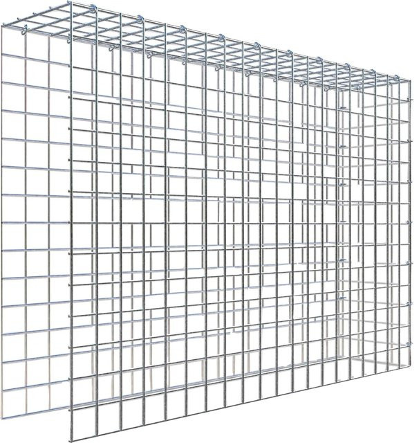 Gabiona C-Ring Anbaukorb Typ 4 in Silbergrau, Maschenweite 5 x 5 cm, B/H/T: 70 x 100 x 20 cm - Bild 1