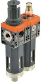 Riegler Filterregler mit Öler SYNTESI, BG 1, G 1/8, 5 µm, 0–2 bar, RMSA, multicolor - Bild 1