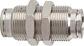 Riegler Gerade Schott-Steckverbindung metallica M16x1,0 aus vernickeltem Messing in Silber - Bild 1