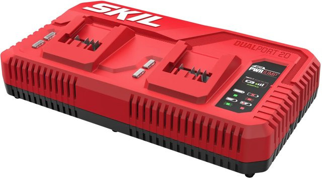 Skil Duo-Ladegerät 3132AA für Li-Ion Akkus, 20 V, 6 A, Rot - Bild 1