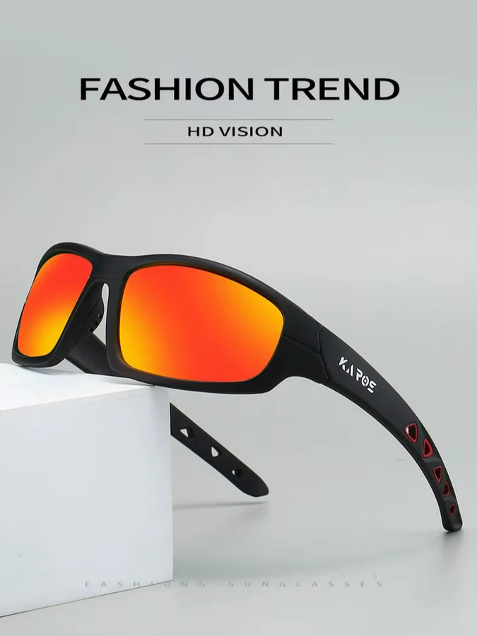 Karos Sonnenbrille, polarisiert, Vollrand, Kunststoff, Unisex, black - Bild 5