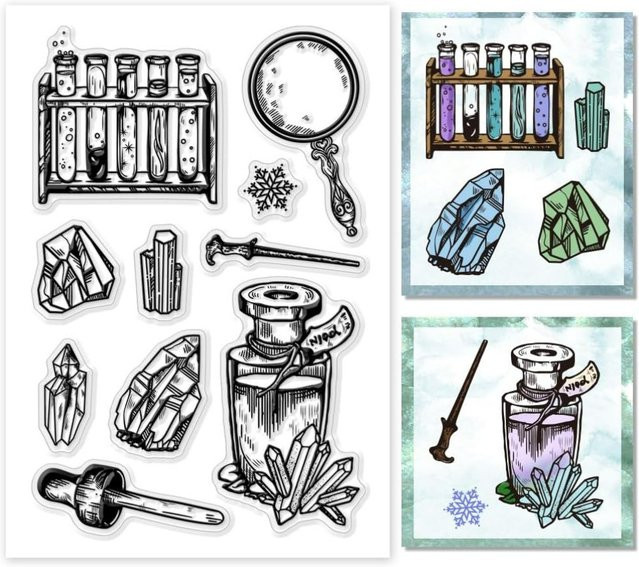 Transparente Bastelstempel aus Kunststoff für die Kartenherstellung und DIY-Projekte - Bild 1