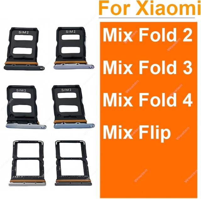 SIM-Karten-Tray-Adapter für Xiaomi Mix Fold 2, Fold 3 und Fold 4 in Gold oder Schwarz - Bild 1