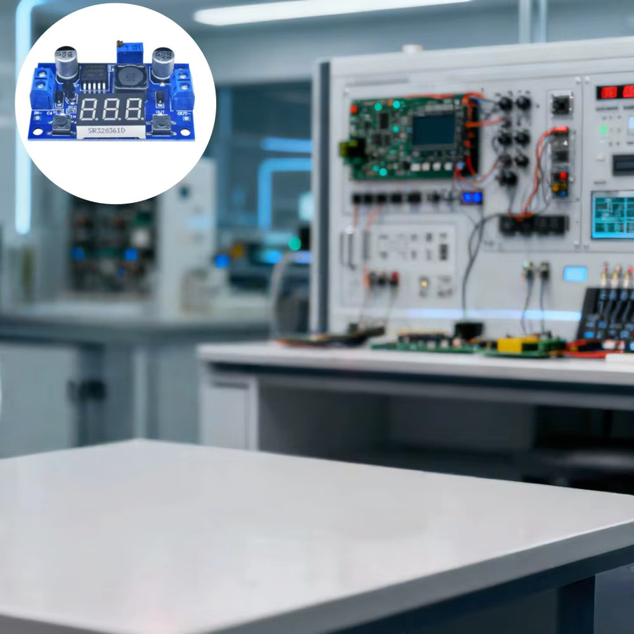 Aideepen LM2596 DC-Abwärtswandler Spannungsregler mit LED-Display Voltmeter in Blau - Bild 2